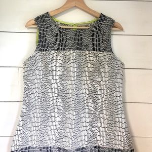 Banana Republic Jacquard Textured Sleeveless Blous